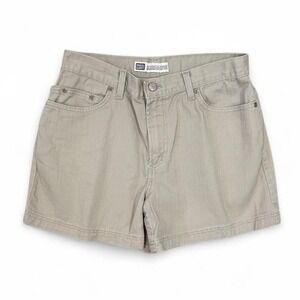 Vintage‎ Y2K Faded Glory Beige Denim Cotton Shorts Women's 10 High Waist Mom